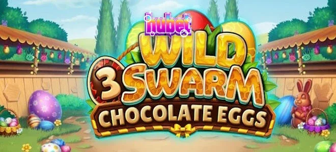 Giao diện trò chơi slot Wild Swarm 3 Chocolate Eggs với màu sắc rực rỡ